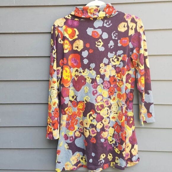 Georgeous!  Radzoli Clwled Neck Fall Colors Sweater Tunic Size XL - Picture 3 of 10